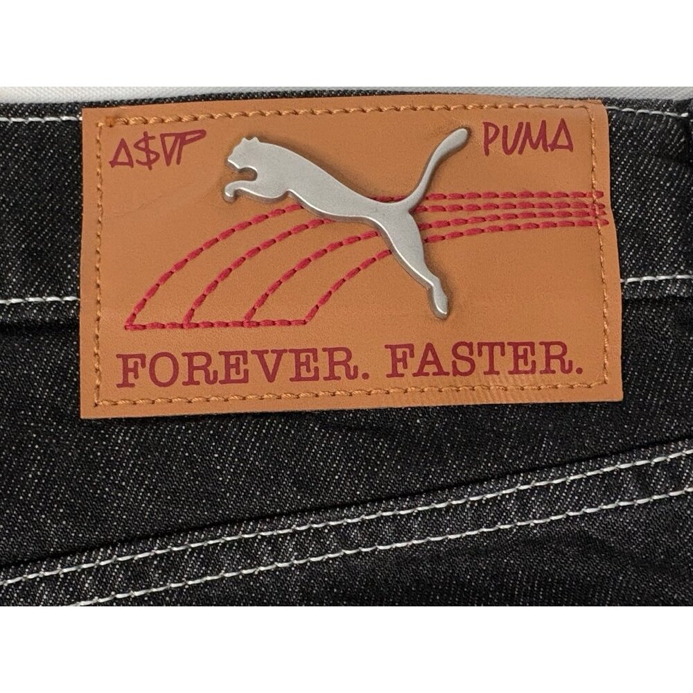 PUMA x A$AP Rocky Knee Pad Denim Pants Jeans Men’s 40x31 F1 Racing Pit Crew - Picture 4 of 15
